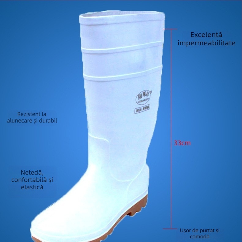 Guleike Cizme de ploaie PVC, înalte, rezistente la ulei, antiderapante, pentru ferme de reproducere