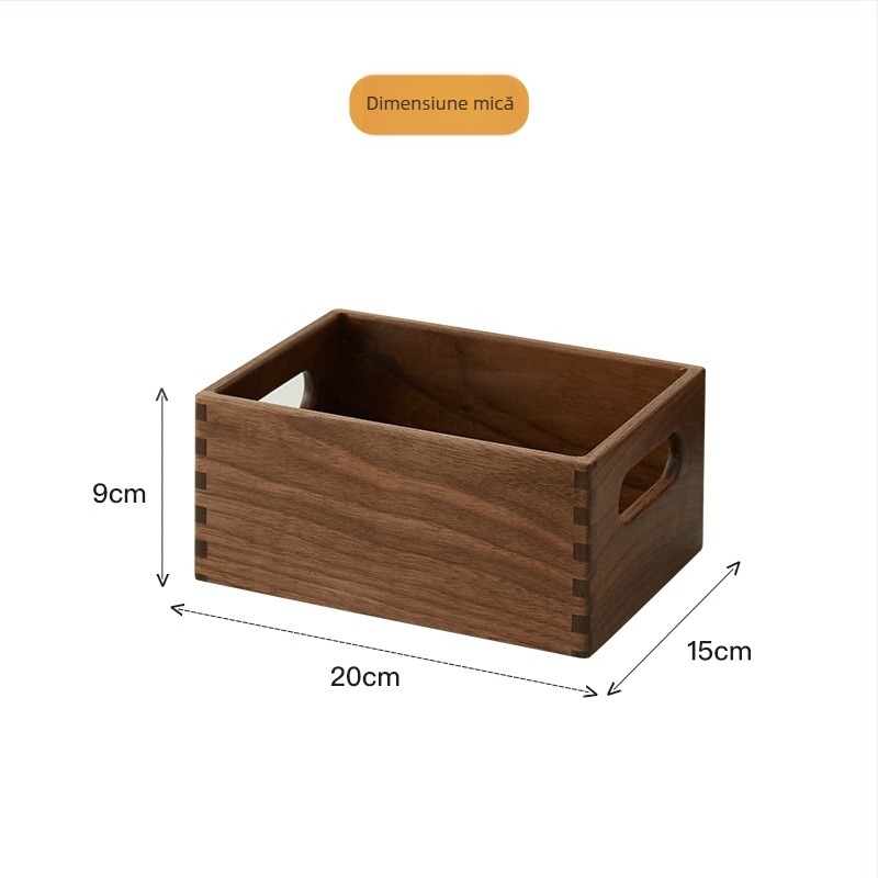 Tavă de depozitare din lemn de nuc, strat unic, MD-82 | Organizator pentru cosmetică, parfum și chei