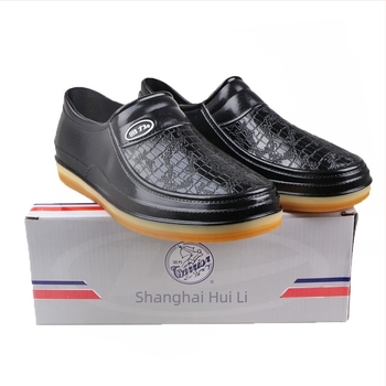 Ghete de ploaie scurte pentru bărbați, impermeabile, din plastic, talie joasă, stil casual