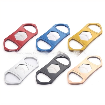 Foarfece de cigare din oțel inoxidabil cu lamă dublă, design hexagonal, personalizabil