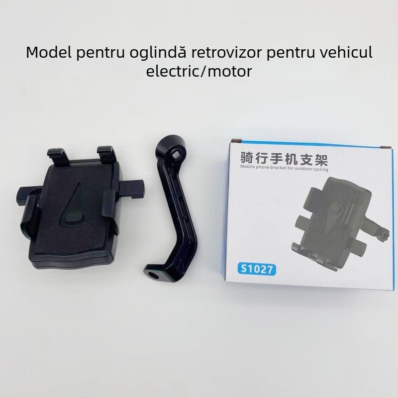 IVR suport pentru telefon pentru vehicule – montaj snap-on pe oglinda retrovizoare, compatibil universal pentru mașini, motociclete și biciclete; nu necesită alimentare.