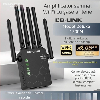 Amplificator de semnal WiFi 5G Gigabit, dual-band, penetrare prin perete, repetor pentru rețeaua wireless de acasă