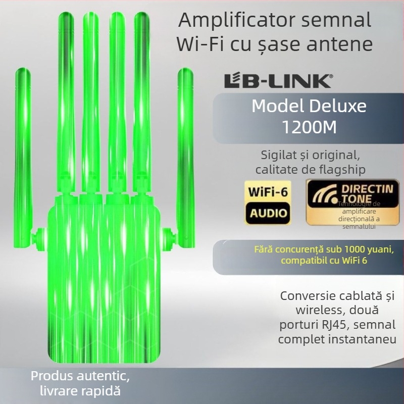 Amplificator de semnal WiFi 5G Gigabit, dual-band, penetrare prin perete, repetor pentru rețeaua wireless de acasă