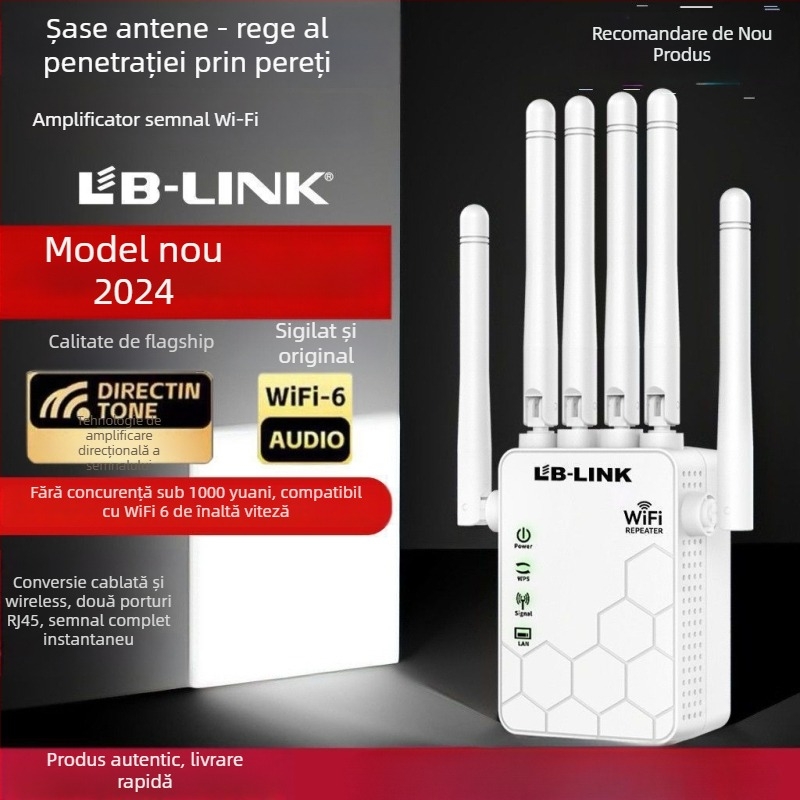 Amplificator de semnal WiFi 5G Gigabit, dual-band, penetrare prin perete, repetor pentru rețeaua wireless de acasă