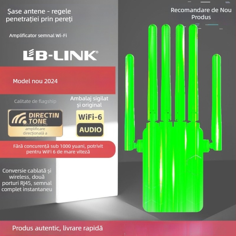 Amplificator de semnal WiFi 5G Gigabit, dual-band, penetrare prin perete, repetor pentru rețeaua wireless de acasă
