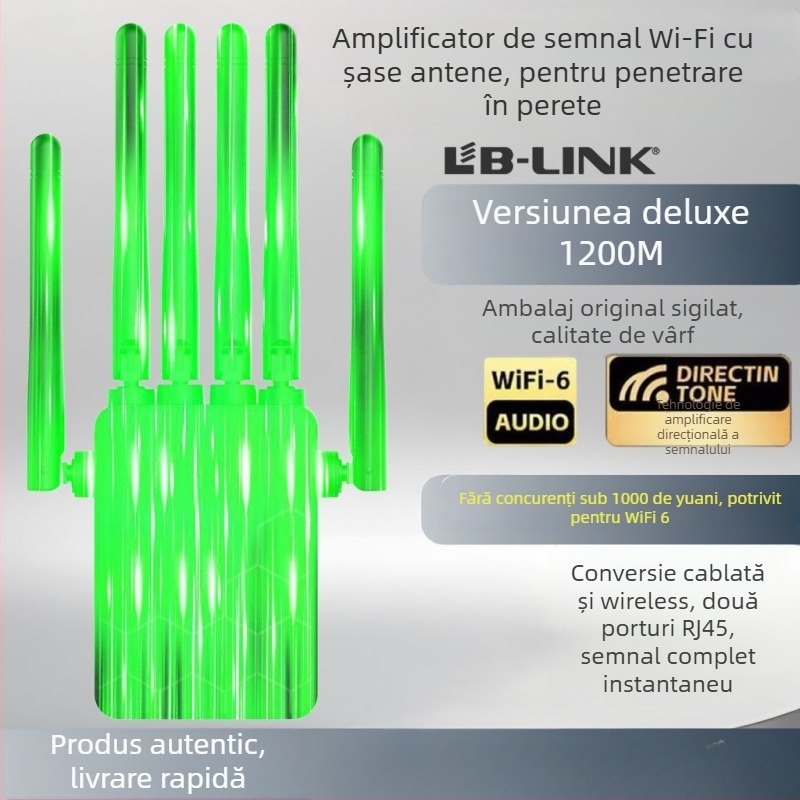 Amplificator de semnal WiFi 5G Gigabit, dual-band, penetrare prin perete, repetor pentru rețeaua wireless de acasă