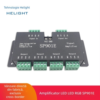 SP901E controler LED pentru bandă cu semnal SPI, interfață terminală, 5–24V, IP20