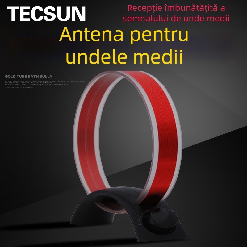 Antena inelară pentru unda medie – recepție îmbunătățită (Brand: Tecsun/Desheng; Model: AN; Tip antenă: inelar)