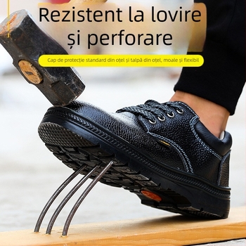 Pantofi de protecție pentru muncă pentru bărbați, protecție împotriva loviturilor și perforării, protecție la sudură, piele, origine Shandong