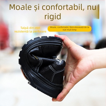 Pantofi de protecție pentru muncă pentru bărbați, protecție împotriva loviturilor și perforării, protecție la sudură, piele, origine Shandong
