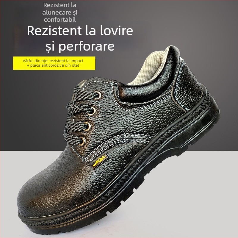 Pantofi de protecție pentru muncă pentru bărbați, protecție împotriva loviturilor și perforării, protecție la sudură, piele, origine Shandong