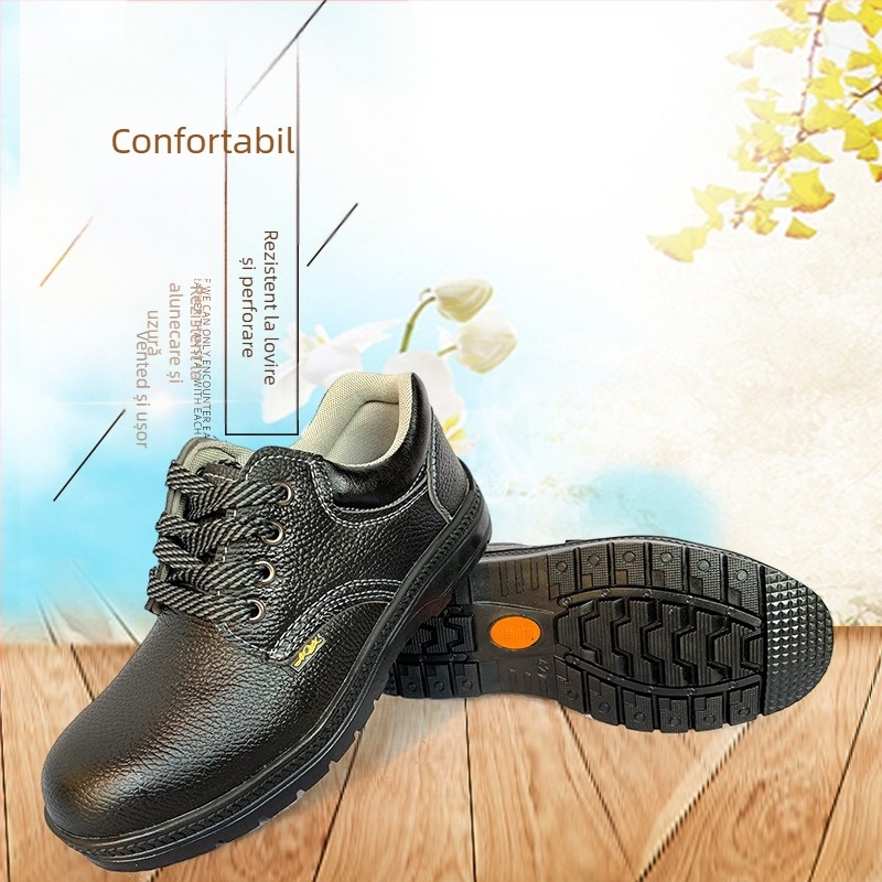 Pantofi de protecție pentru muncă pentru bărbați, protecție împotriva loviturilor și perforării, protecție la sudură, piele, origine Shandong
