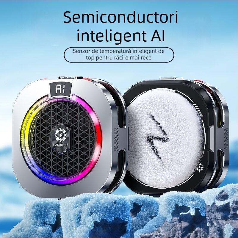 Th16Pro Răcitor magnetic pentru telefon cu clips pe spate, răcire cu semiconductor cu două nuclee, 15W, ABS, Type-C, 150 g
