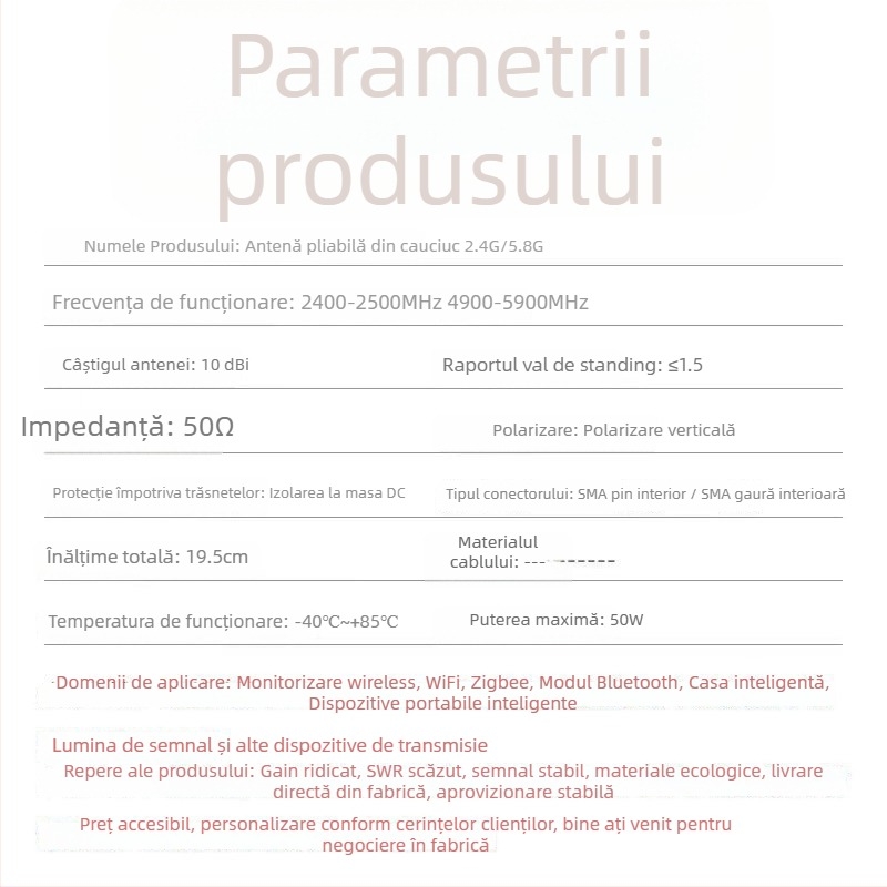 HCY antenă WiFi dual-band pentru routere Asus – prin perete, cu câștig înalt