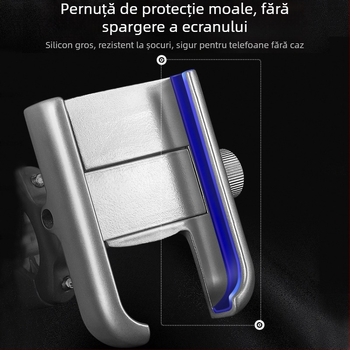 Wolf suport pentru telefon din aluminiu – montaj superior pentru vehicule electrice, motociclete și biciclete