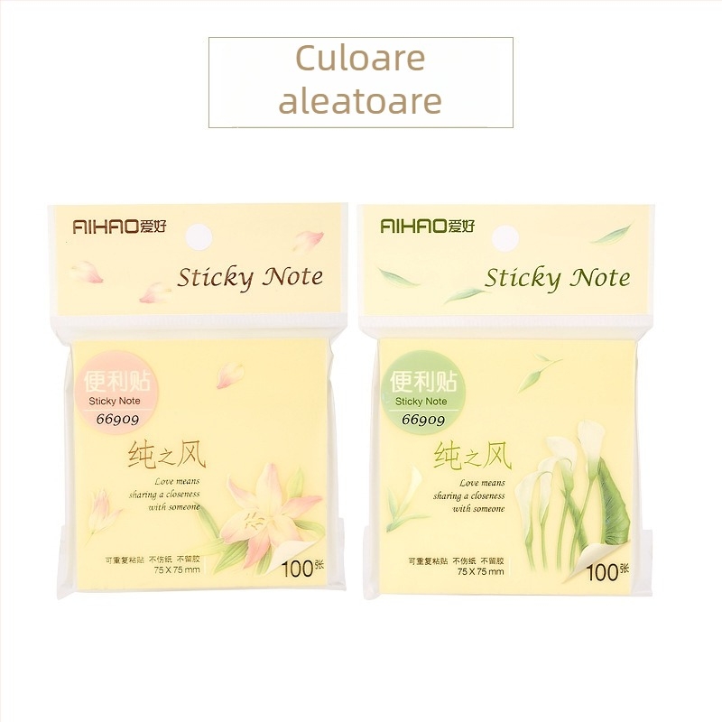 Hobbies notițe adezive, bloc-notes, model 66907, lipicioase, copertă din hârtie, 1 pagină interioară