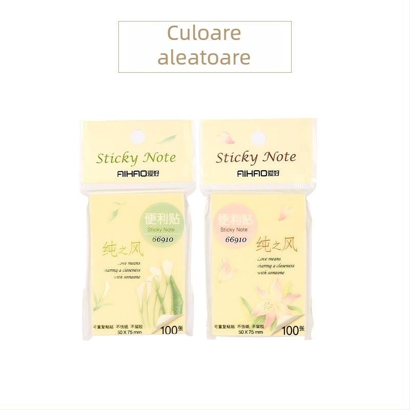Hobbies notițe adezive, bloc-notes, model 66907, lipicioase, copertă din hârtie, 1 pagină interioară