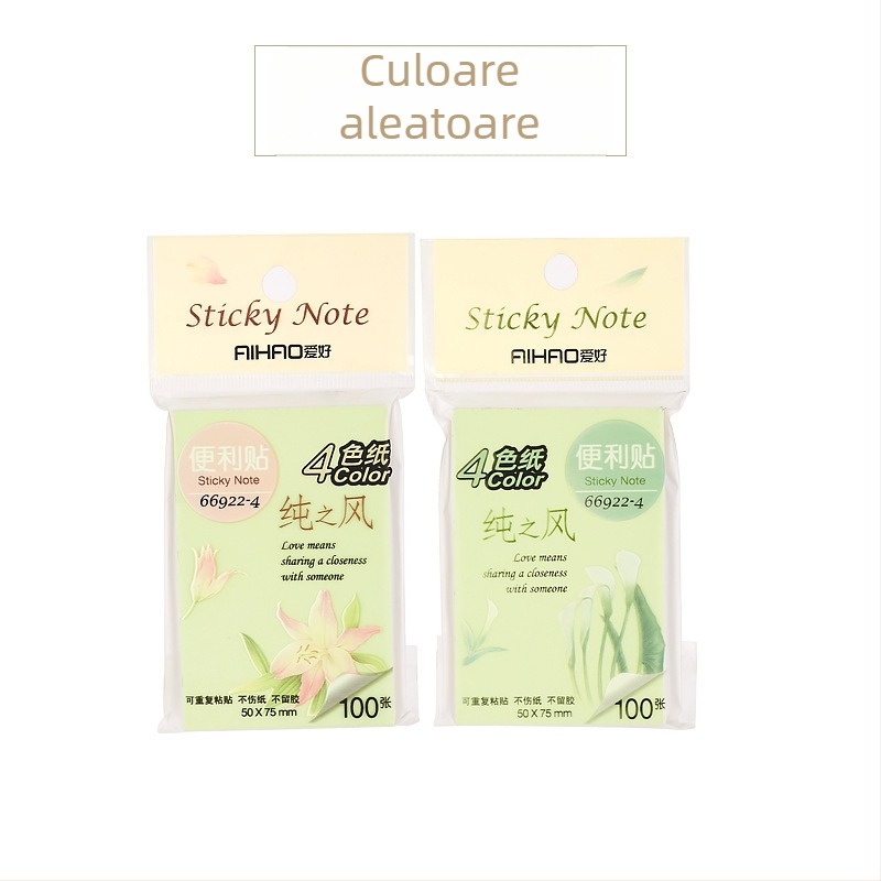 Hobbies notițe adezive, bloc-notes, model 66907, lipicioase, copertă din hârtie, 1 pagină interioară