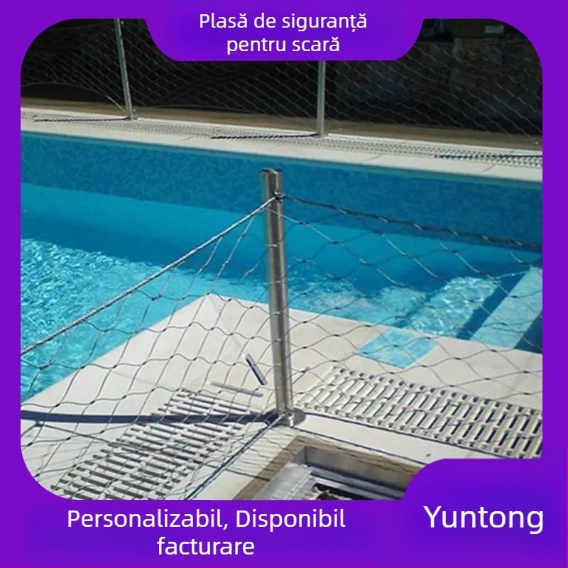 Rețea din oțel inoxidabil pentru balustradele de scări și pod – protecție împotriva căderii
