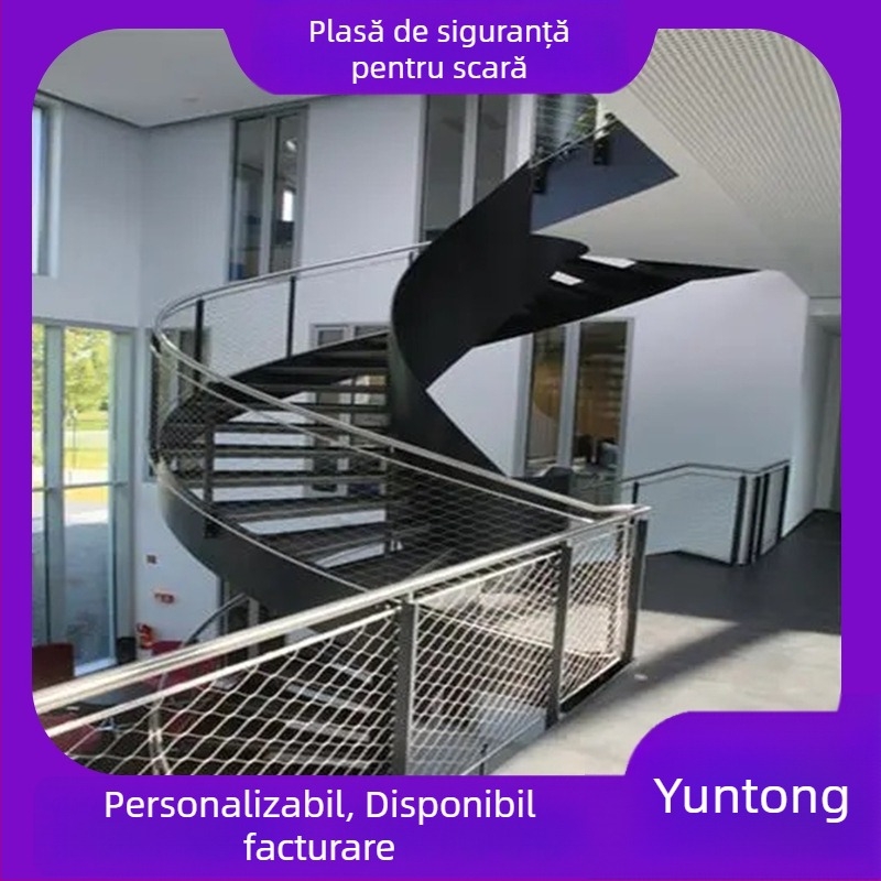Rețea din oțel inoxidabil pentru balustradele de scări și pod – protecție împotriva căderii
