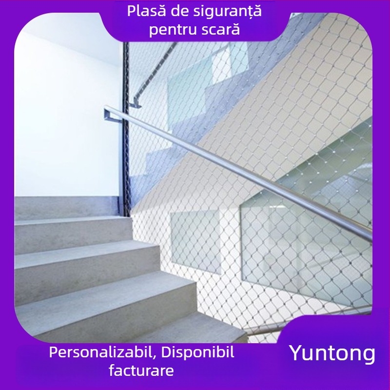 Rețea din oțel inoxidabil pentru balustradele de scări și pod – protecție împotriva căderii