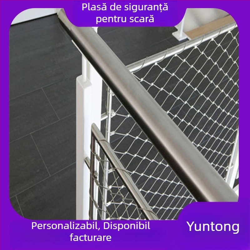 Rețea din oțel inoxidabil pentru balustradele de scări și pod – protecție împotriva căderii
