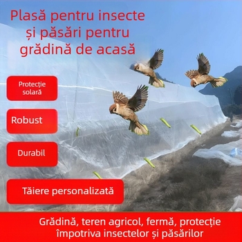 Plasă de seră anti-insecte și anti-păsări, cu plasă densă, pentru legume și pomi fructiferi