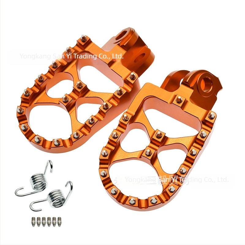 Pedale frontale pentru motocicletă off-road – CNC prelucrate, aluminiu 6061-T6, cu pini antiderapanti, XCMT, compatibile cu KTM EXC SX XCF SXF XC XCW XCFW 65–150