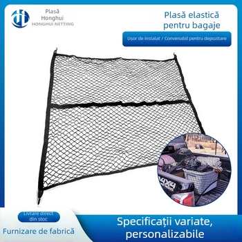Plasă elastică pentru portbagajul pickup-ului, polipropilenă + latex, 4 cârlige, personalizabilă, agățare