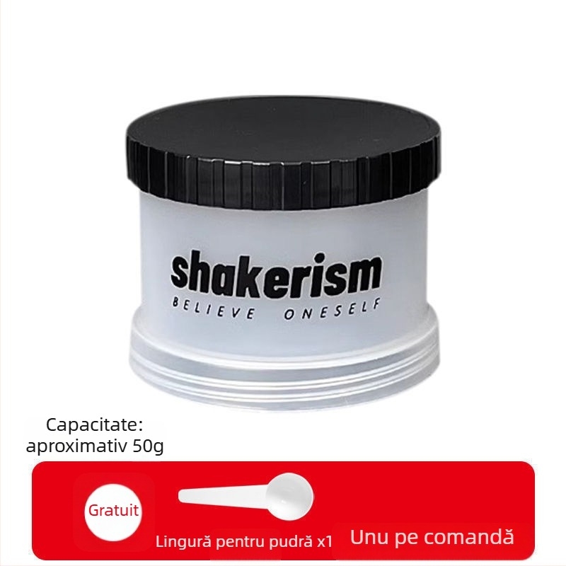 Cutie dozare pudră de lapte cu pâlnie din plastic, alimentară, portabilă, potrivită pentru pudră proteică