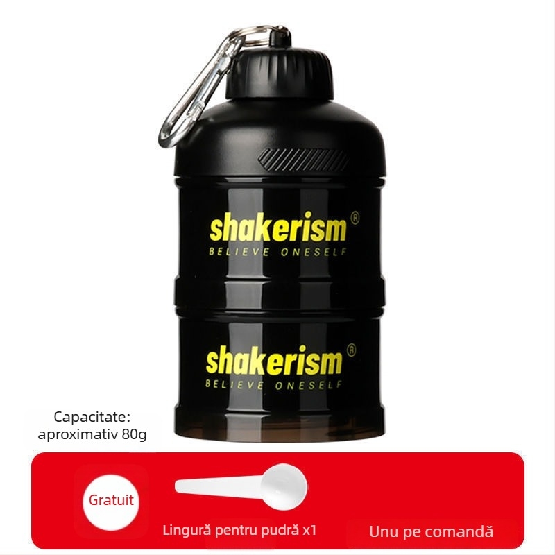 Cutie dozare pudră de lapte cu pâlnie din plastic, alimentară, portabilă, potrivită pentru pudră proteică