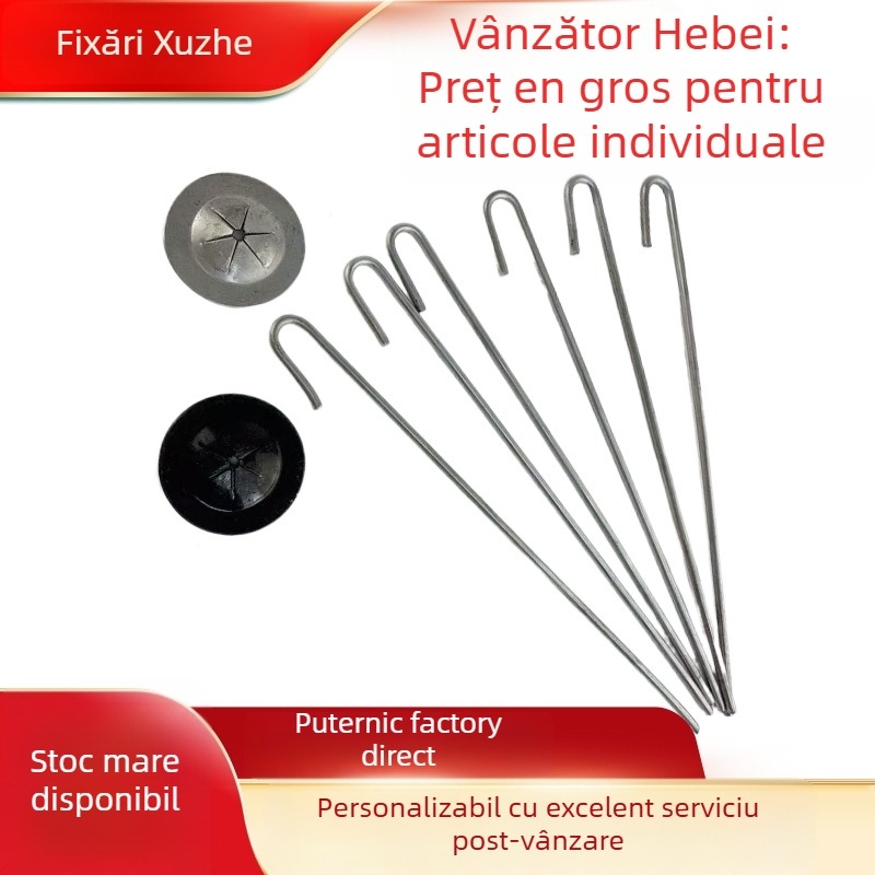 Cuier izolant tip J cu garnitură auto-blocantă pentru plasă anti-păsări la panouri solare • Material: oțel inoxidabil • Nucleu: oțel inoxidabil și aluminiu • Temperatură de lucru: 200°C • Conductivitate termică: 0.03 W/mK • Grad: A