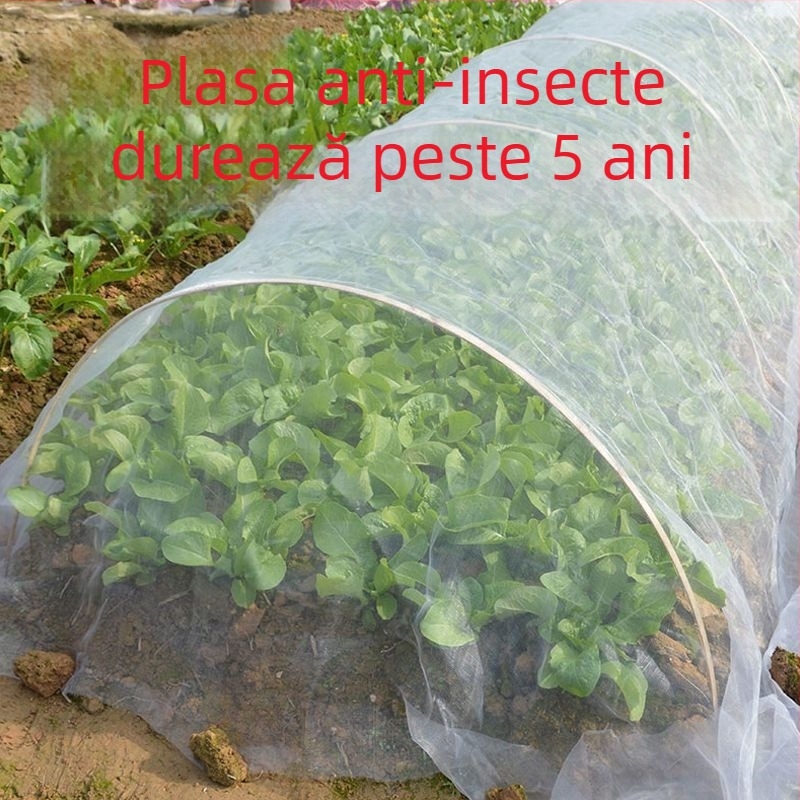 Plasă anti-insecte cu ochi de 80 pentru cultivarea legumelor, pentru răsaduri, câmpuri și livezi, protecție împotriva păsărilor