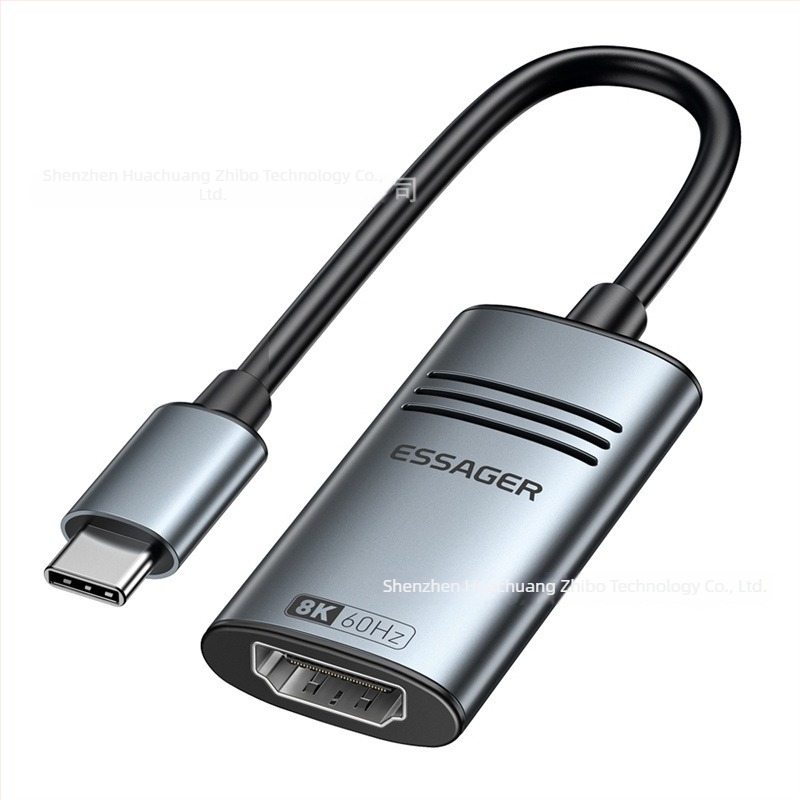 Adaptor HDMI către Type-C, 8K suport, seria ESSAGER Clear, alimentare prin cablu (fără alimentare externă), interfață USB-C
