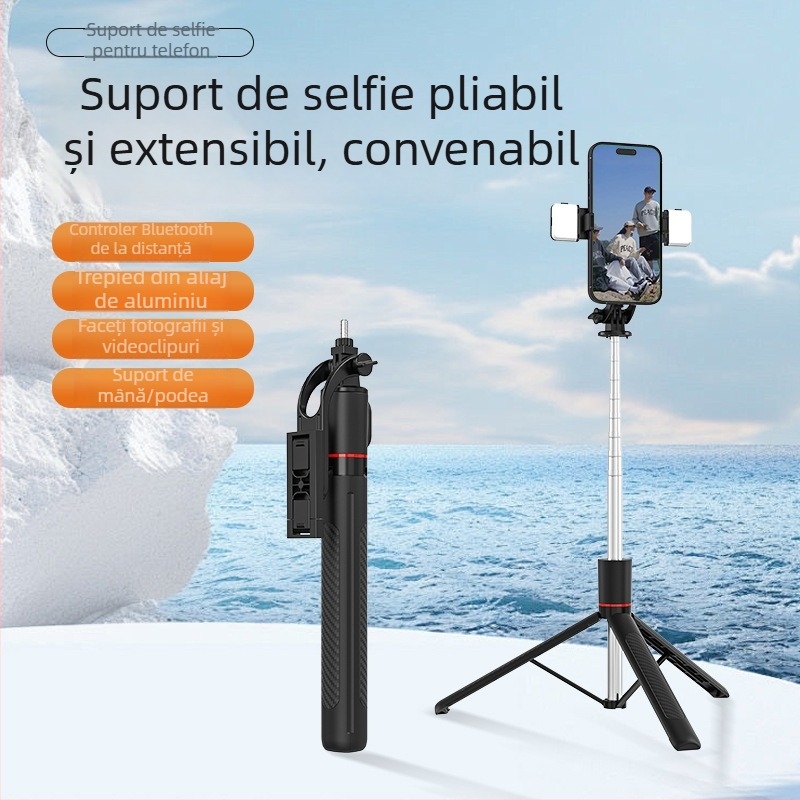 X2020D Bluetooth Băț pentru selfie cu trepied, ABS+Oțel inoxidabil, Compatibil universal, Greutate netă 273 g