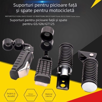 GS125 Pedale frontale și posterioare – Suporturi din fier pentru pedale, ansamblu