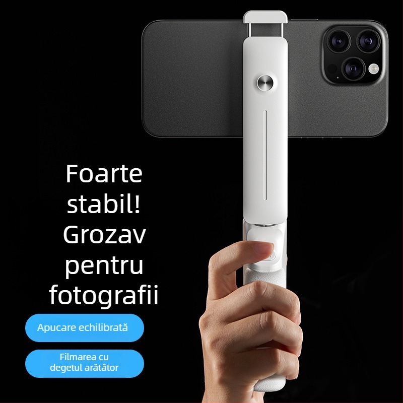 Monopod selfie Bluetooth mini cu rotație 360°, telecomandă inclusă, material ABS, compatibil IBIS