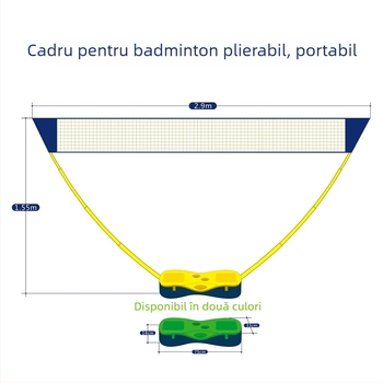 Cadru de plasă pentru badminton – material PVC, procesare personalizabilă, brand Ai Yu Faith, potrivit pentru badminton, tenis și alte jocuri cu mingi