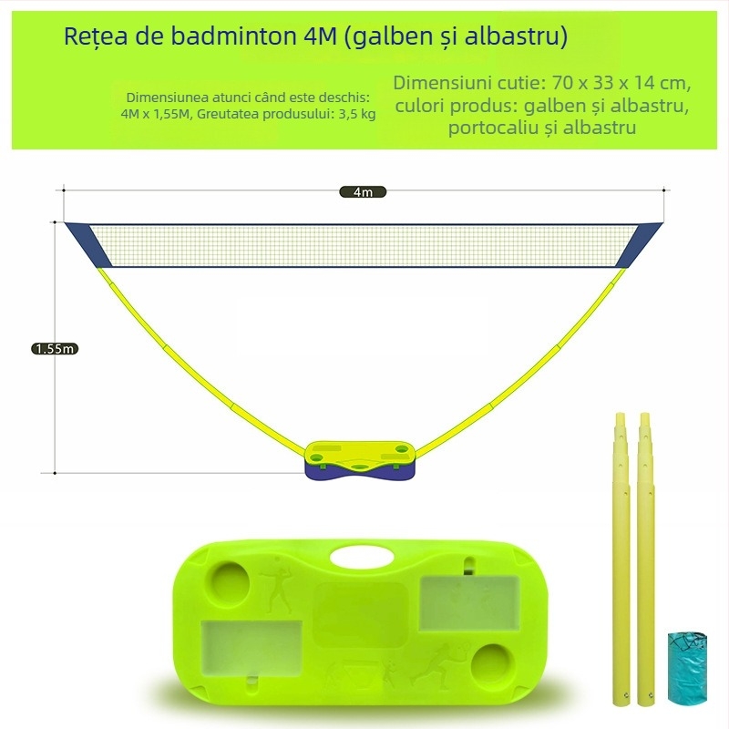 Cadru de plasă pentru badminton – material PVC, procesare personalizabilă, brand Ai Yu Faith, potrivit pentru badminton, tenis și alte jocuri cu mingi