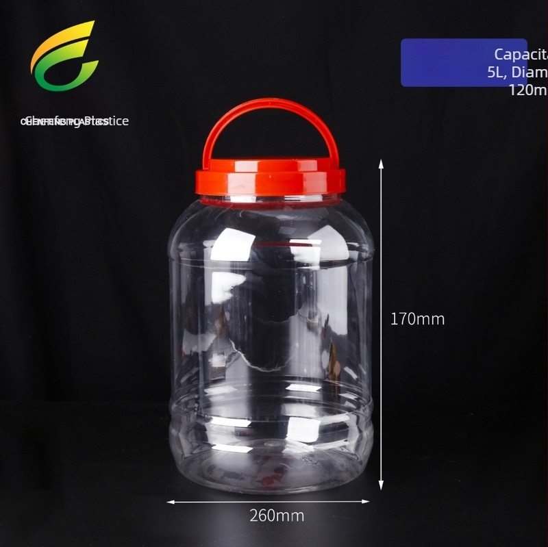 Recipient din plastic pentru miere, nuci și gustări, cu capac etanș; Material: plastic; Tip ambalaj: recipient; Capacități: 1L, 2.5L, 5L