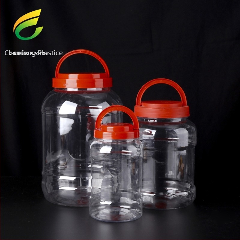 Recipient din plastic pentru miere, nuci și gustări, cu capac etanș; Material: plastic; Tip ambalaj: recipient; Capacități: 1L, 2.5L, 5L