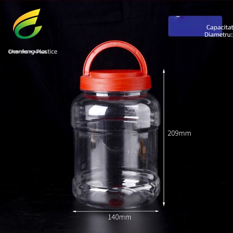 Recipient din plastic pentru miere, nuci și gustări, cu capac etanș; Material: plastic; Tip ambalaj: recipient; Capacități: 1L, 2.5L, 5L