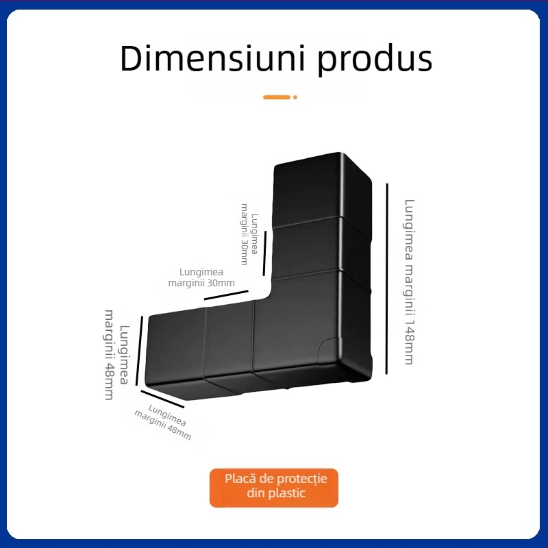 Protecție de colț din plastic pentru ambalarea de carton — triunghiulară, protecție pe trei fețe, material Anshi PP, personalizabil