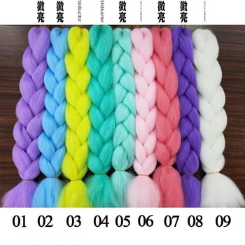 Perucă împletită luminoasă cu efect de strălucire în întuneric, fibră sintetică rezistentă la temperaturi înalte, păr lung și buclat