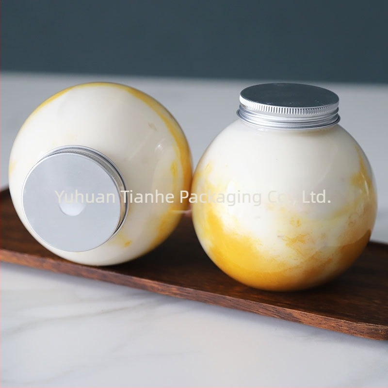 Cupa PET transparentă în formă de balon pentru băuturi reci, capacitate 501–600 ml, imprimare logo, personalizare