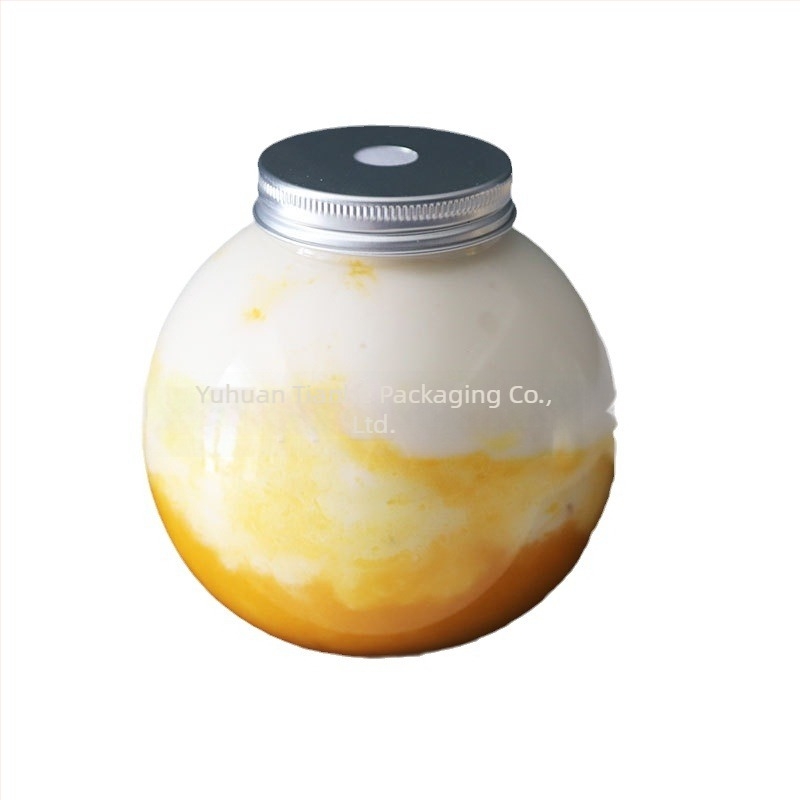 Cupa PET transparentă în formă de balon pentru băuturi reci, capacitate 501–600 ml, imprimare logo, personalizare