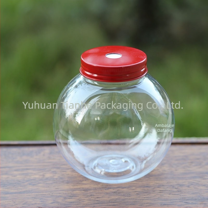 Cupa PET transparentă în formă de balon pentru băuturi reci, capacitate 501–600 ml, imprimare logo, personalizare