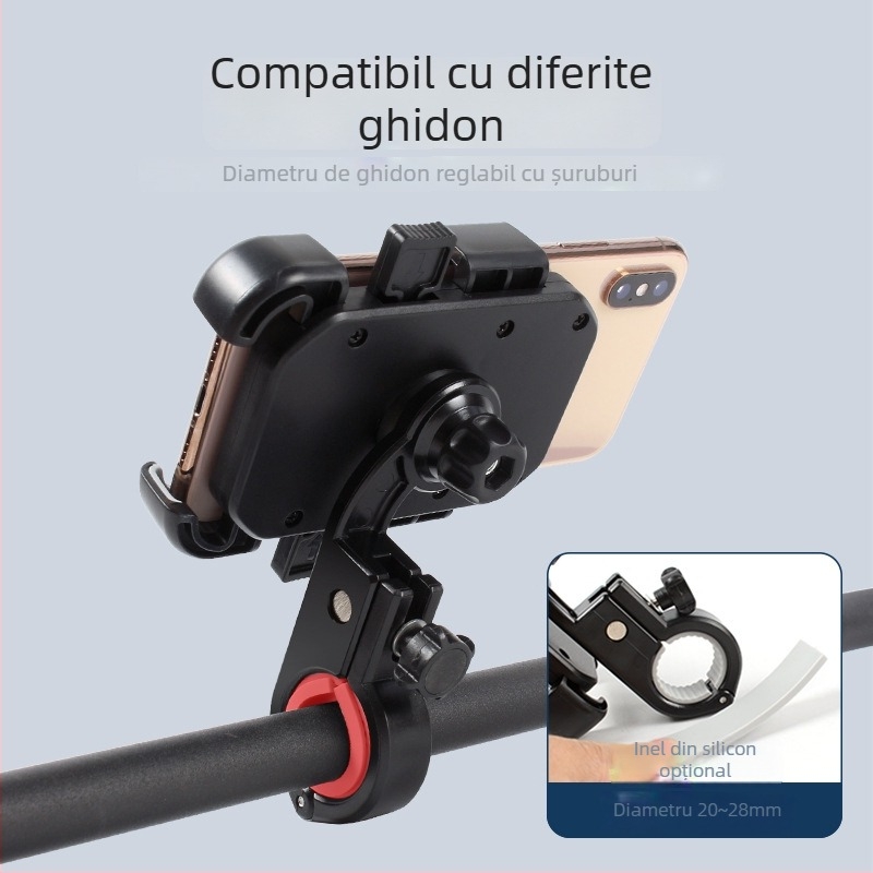 Suport universal pentru telefon pentru autovehicule: mașini, motociclete și biciclete; Model: Electric Vehicle Bracket; Material: Plastic; Model general; Personalizare disponibilă.