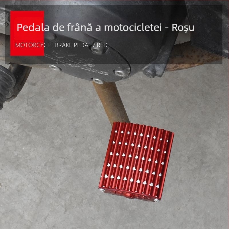 Pedală frontală de frână pentru motocicletă, din aliaj de aluminiu, finisaj cu lac de coacere, Mojielong