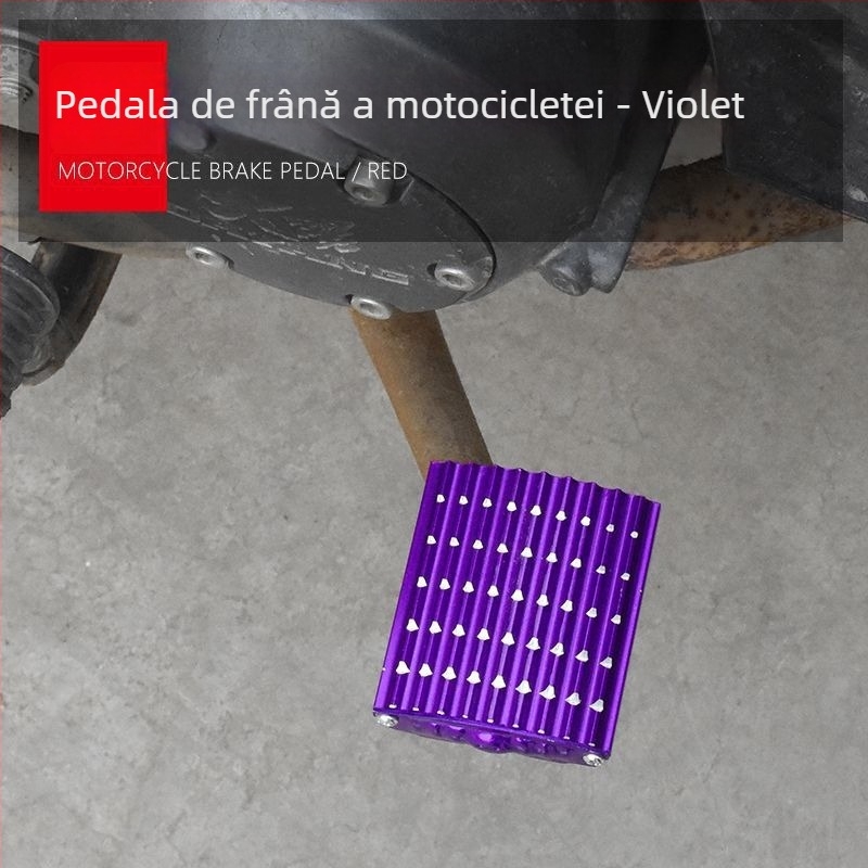 Pedală frontală de frână pentru motocicletă, din aliaj de aluminiu, finisaj cu lac de coacere, Mojielong